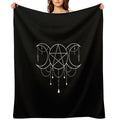 Triple Moon Goddess Pentacle Lightweight Throw Blanket