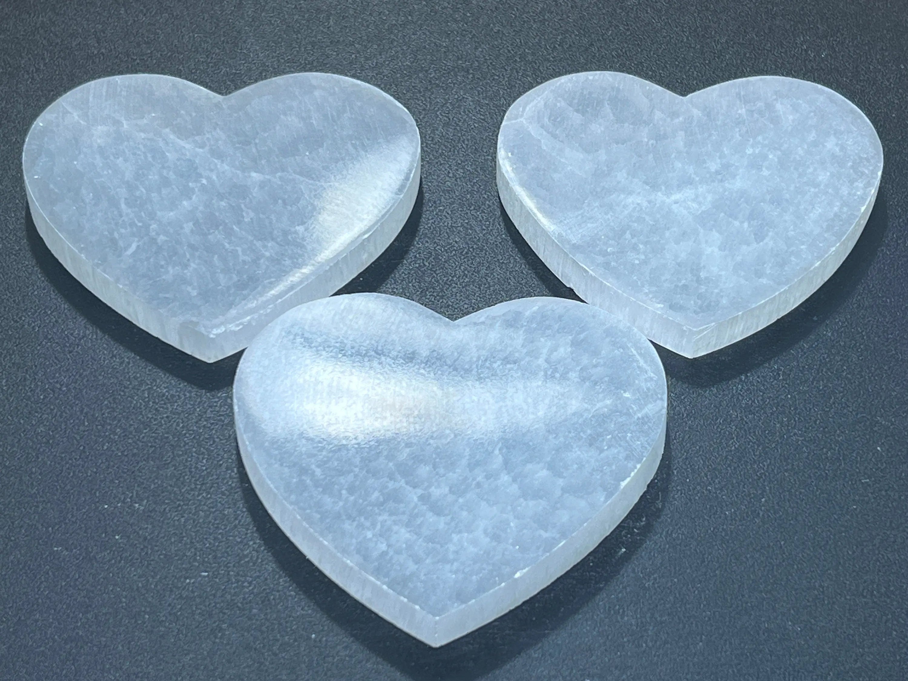 Selenite Crystal Heart Plate (4 Inches) Polished Gemstone Carving Decor | Home & Living > Spirituality & Religion > Prayer Beads & Charms > Metaphysical Crystals | Wiccan Center
