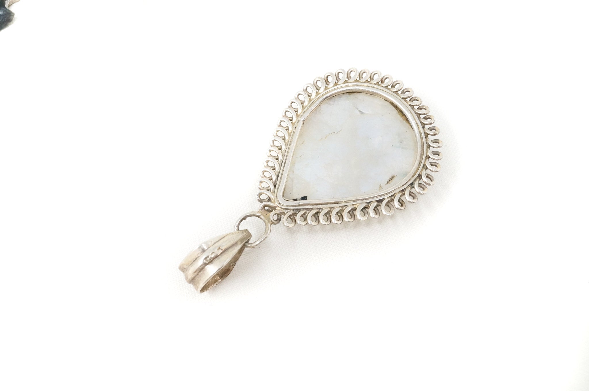 Vintage Moonstone Sterling Silver Southwestern Necklace Pendant | Jewelry > Necklaces > Pendants | Wiccan Center