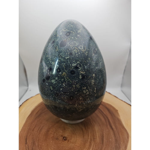15.2LB Natural Kambaba Jasper Quartz Crystal With Jade Ring Stand | Mineral Specimens | Wiccan Center
