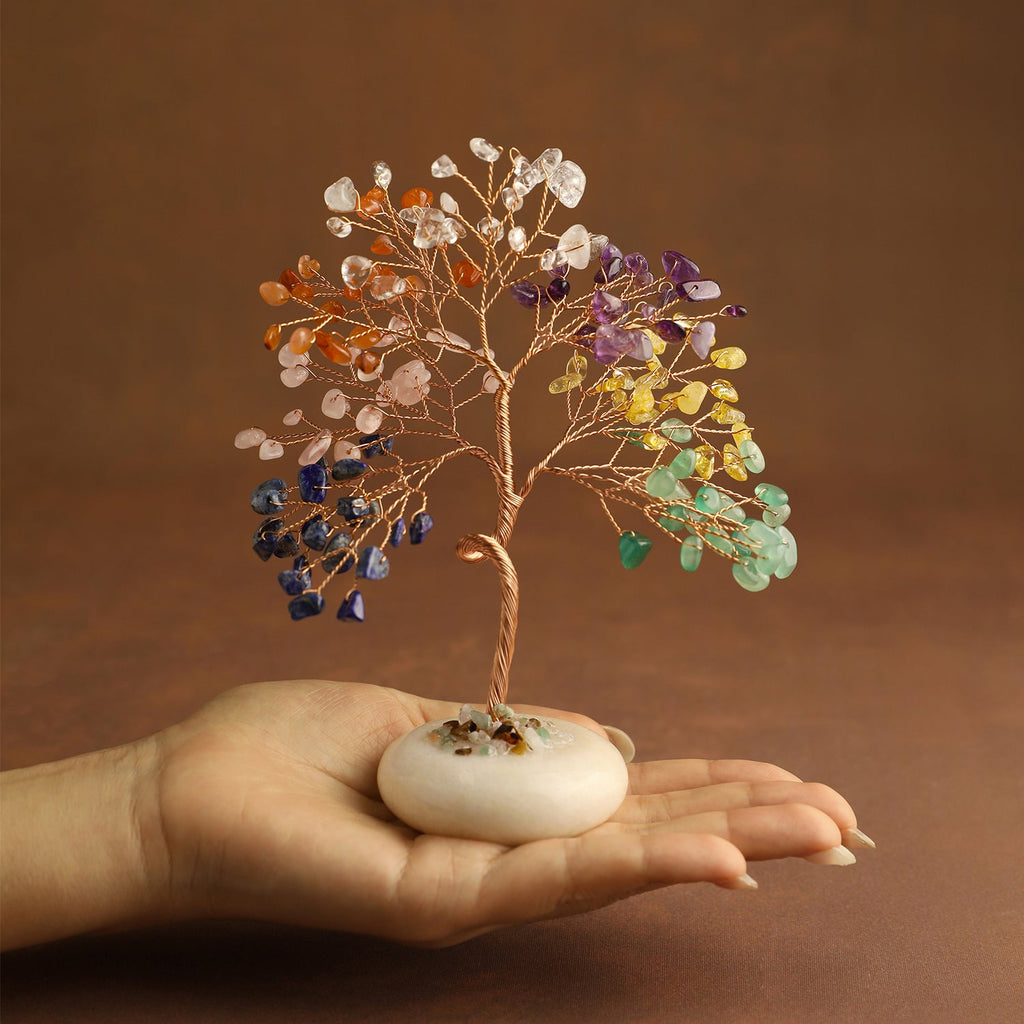 White Jade Base Crystal Tree | Crystal Tree | Wiccan Center