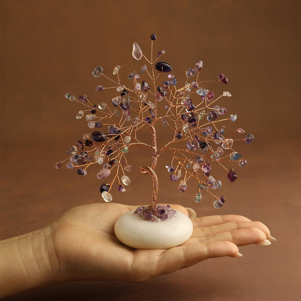 White Jade Base Crystal Tree | Crystal Tree | Wiccan Center