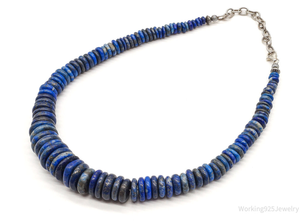 Vintage Southwestern Lapis Lazuli Bead Sterling Silver Necklace | Jewelry > Necklaces | Wiccan Center