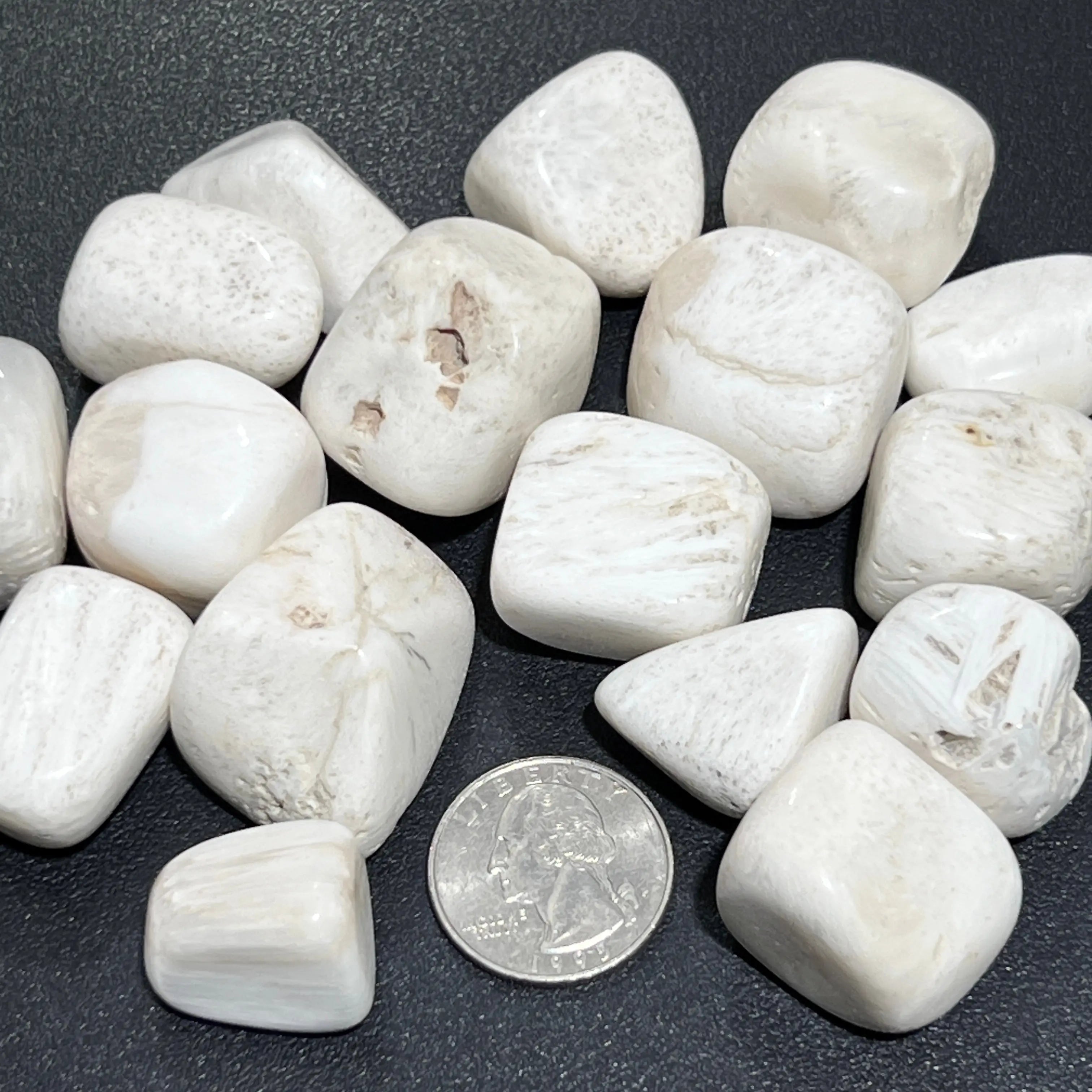 White Scolecite Zeolite Crystal Tumbled Stones (By The Piece Or Pound) Wholesale | Home & Living > Home Decor > Home Accents > Rocks & Geodes | Wiccan Center