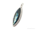 Vintage Long Large Labradorite Sterling Silver Necklace Pendant | Jewelry > Necklaces > Pendants | Wiccan Center
