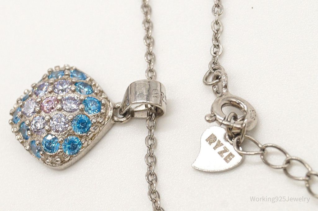 Designer Ryze Cubic Zirconia Sterling Silver Necklace | Jewelry > Necklaces > Pendants | Wiccan Center