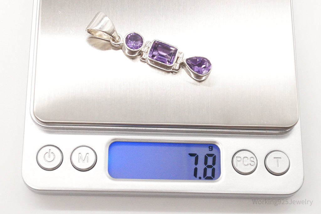 Vintage Designer Aryo Amethyst Sterling Silver Pendant | Jewelry > Necklaces > Pendants | Wiccan Center