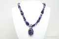 Vintage Carolyn Pollack Relios Charoite Bead Western Sterling Silver Necklace | Jewelry > Necklaces > Pendants | Wiccan Center