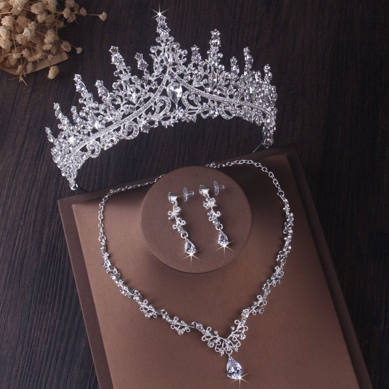Silver Crystal Drop Bridal Jewelry Set | 0 | Wiccan Center