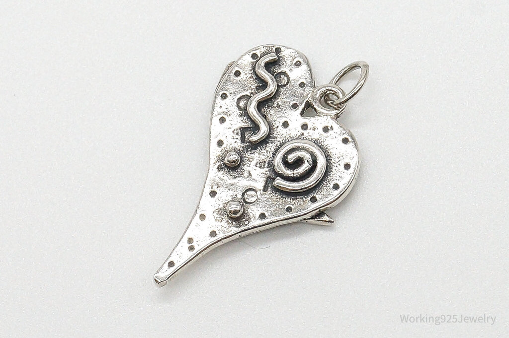 Vintage Artsy Heart Sterling Silver Pendant | Jewelry > Necklaces > Pendants | Wiccan Center