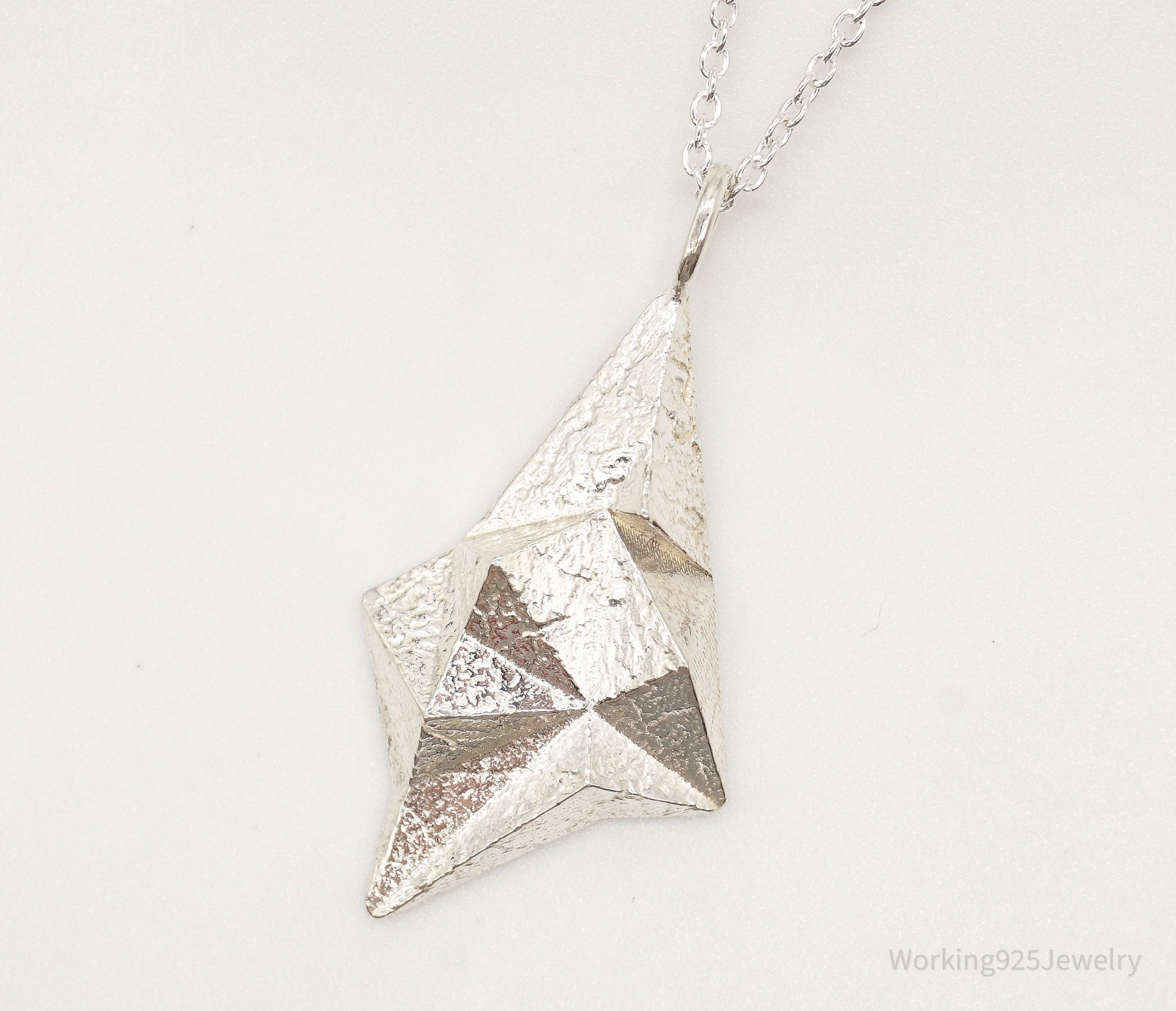 Vintage Modernist 830S Pendant - Sterling Silver Necklace Chain | Jewelry > Necklaces > Pendants | Wiccan Center