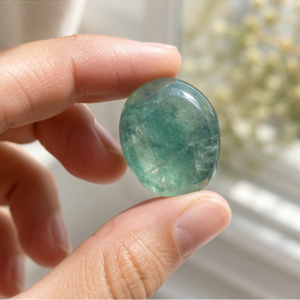 Green Fluorite Tumbled Crystals (Bring Balance and Clearing)