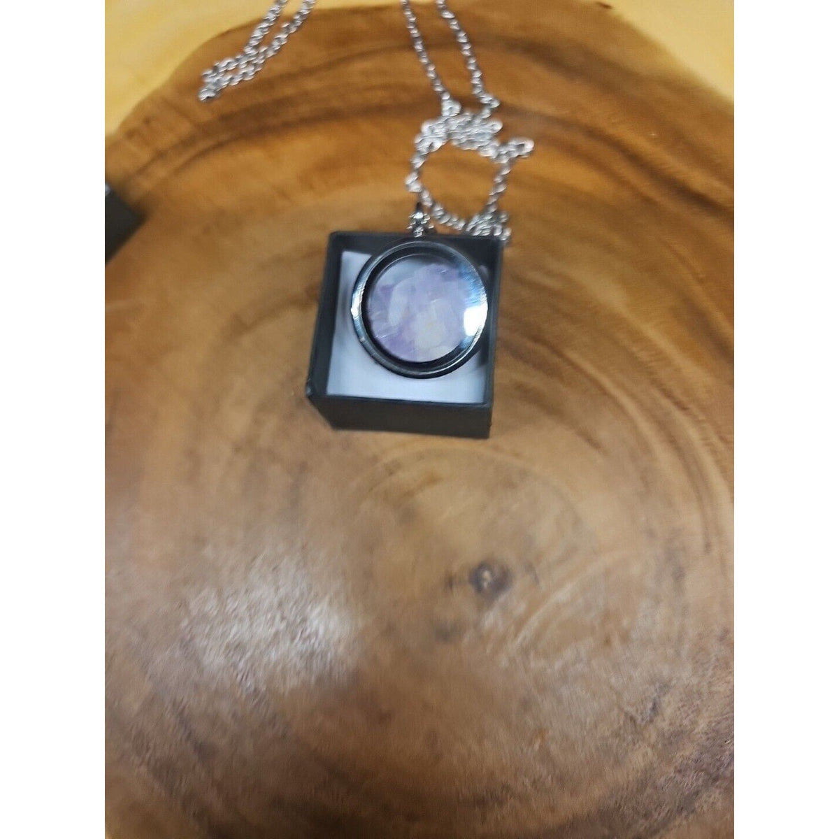 Amethyst Round Pendant Necklace — Calming & Spiritual Healing Crystal