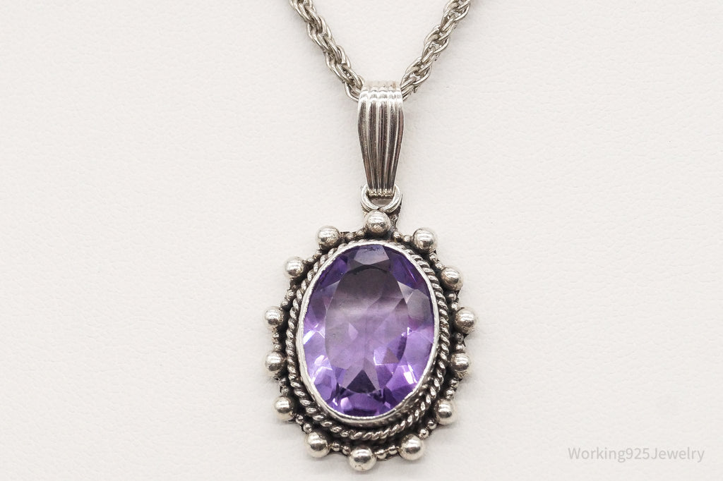 Vintage Amethyst Sterling Silver Chain Necklace | Jewelry > Necklaces > Pendants | Wiccan Center