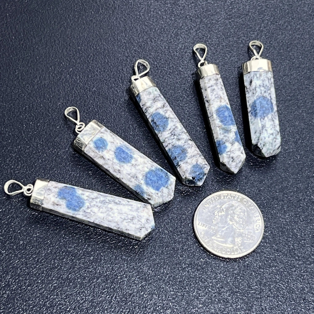 K2 Jasper Crystal Point Pendant (925 Sterling Silver) Faceted Gemstone Jewelry Necklace Supply | Craft Supplies & Tools > Beads, Gems & Cabochons > Charms & Pendants > Pendants | Wiccan Center