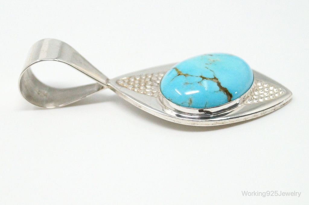 Vintage Desert Rose Trading Co Large Turquoise Sterling Silver Pendant | Jewelry > Necklaces > Pendants | Wiccan Center