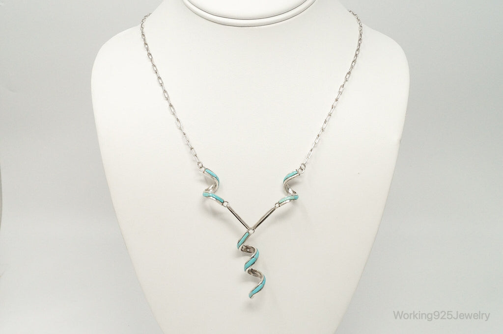 VTG Handmade Native American Zuni RDB Turquoise Sterling Silver Necklace | Jewelry > Necklaces > Pendants | Wiccan Center