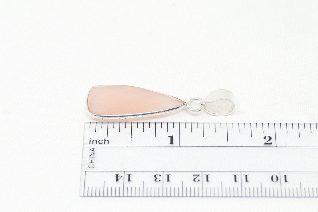 Vintage Designer TGGC Rose Quartz Art Deco Sterling Silver Necklace Pendant | Jewelry > Necklaces > Pendants | Wiccan Center