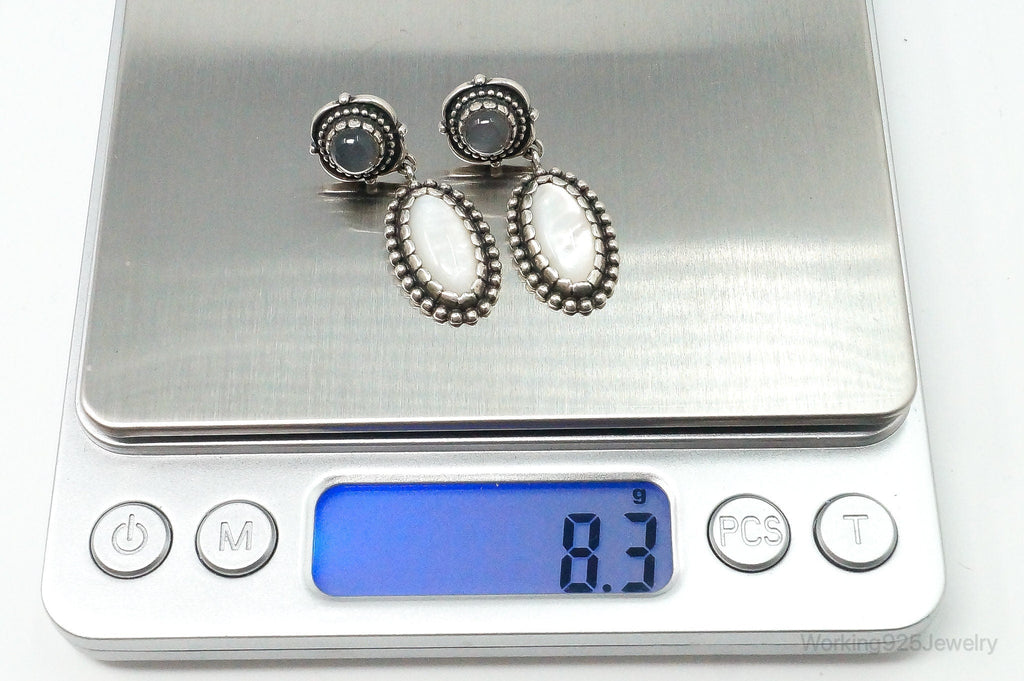 Native Carolyn Pollack Relios Grey Moonstone Mother Of Pearl S. Silver Earrings | Jewelry > Earrings | Wiccan Center