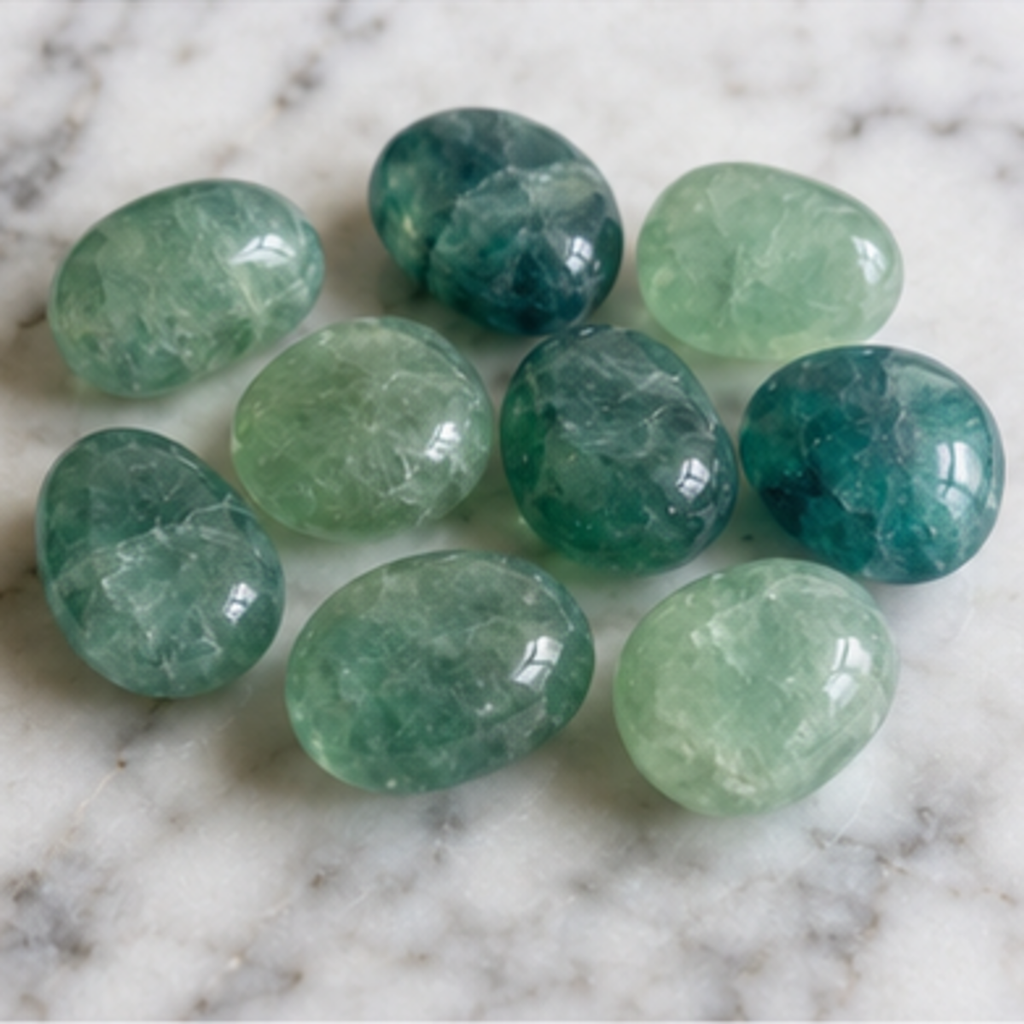 Green Fluorite Tumbled Crystals (Bring Balance and Clearing)
