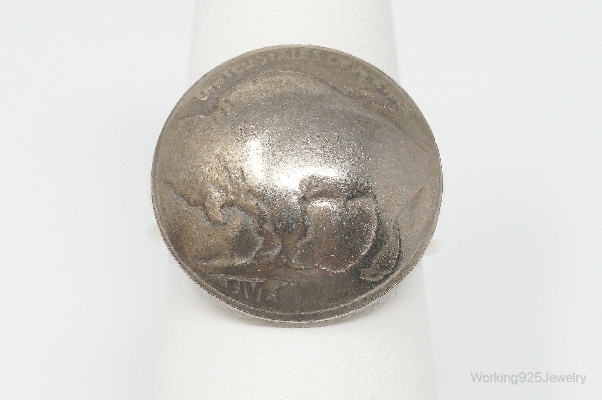 Vintage Buffalo Nickel Coin Sterling Silver Ring - Size 8.5 | Jewelry > Rings | Wiccan Center