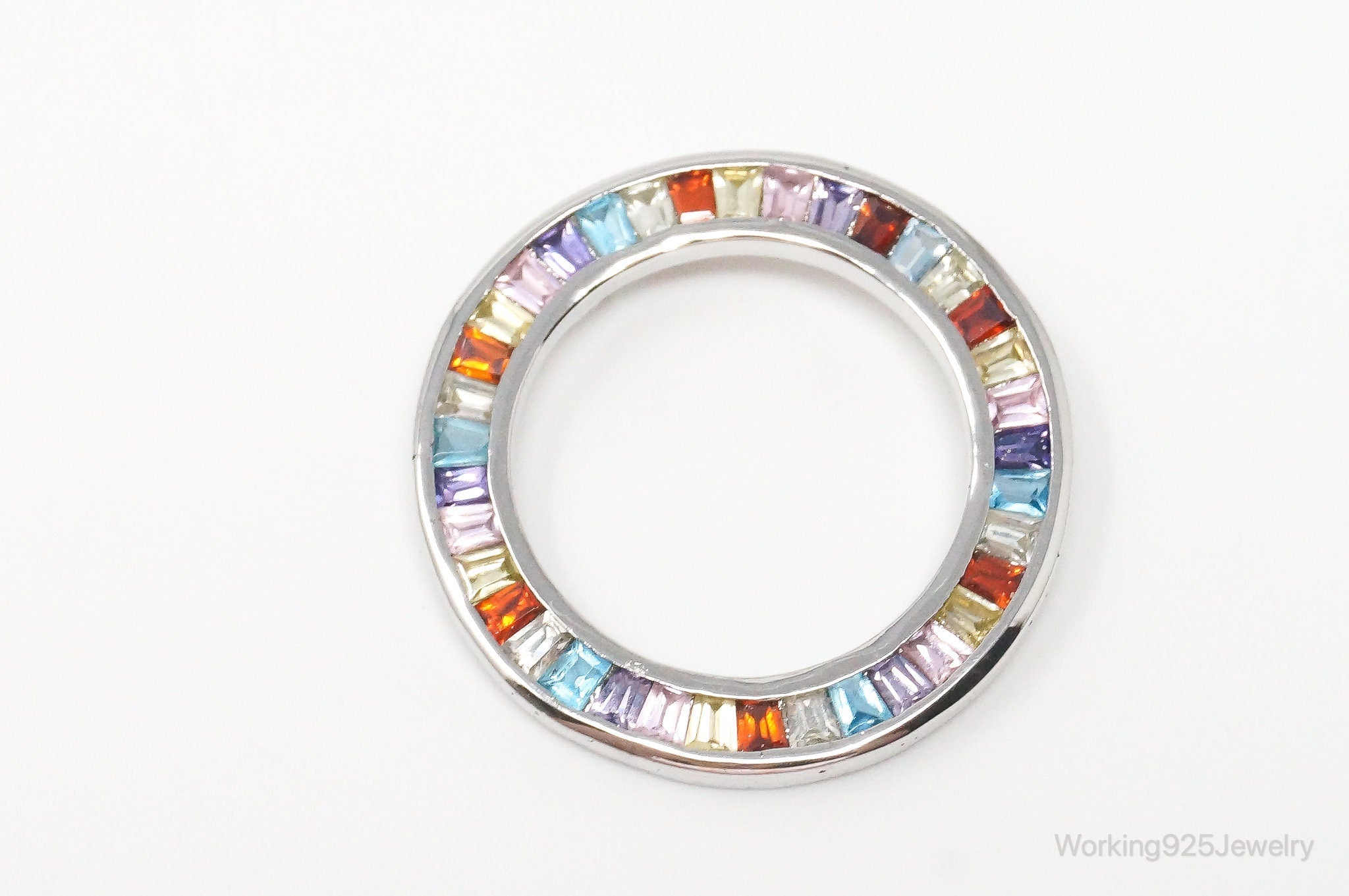 Vintage Multi Gem Sterling Silver Necklace Pendant | Jewelry > Necklaces > Pendants | Wiccan Center