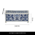 Blue and White Ceramic Bud Vase or Incense Holder