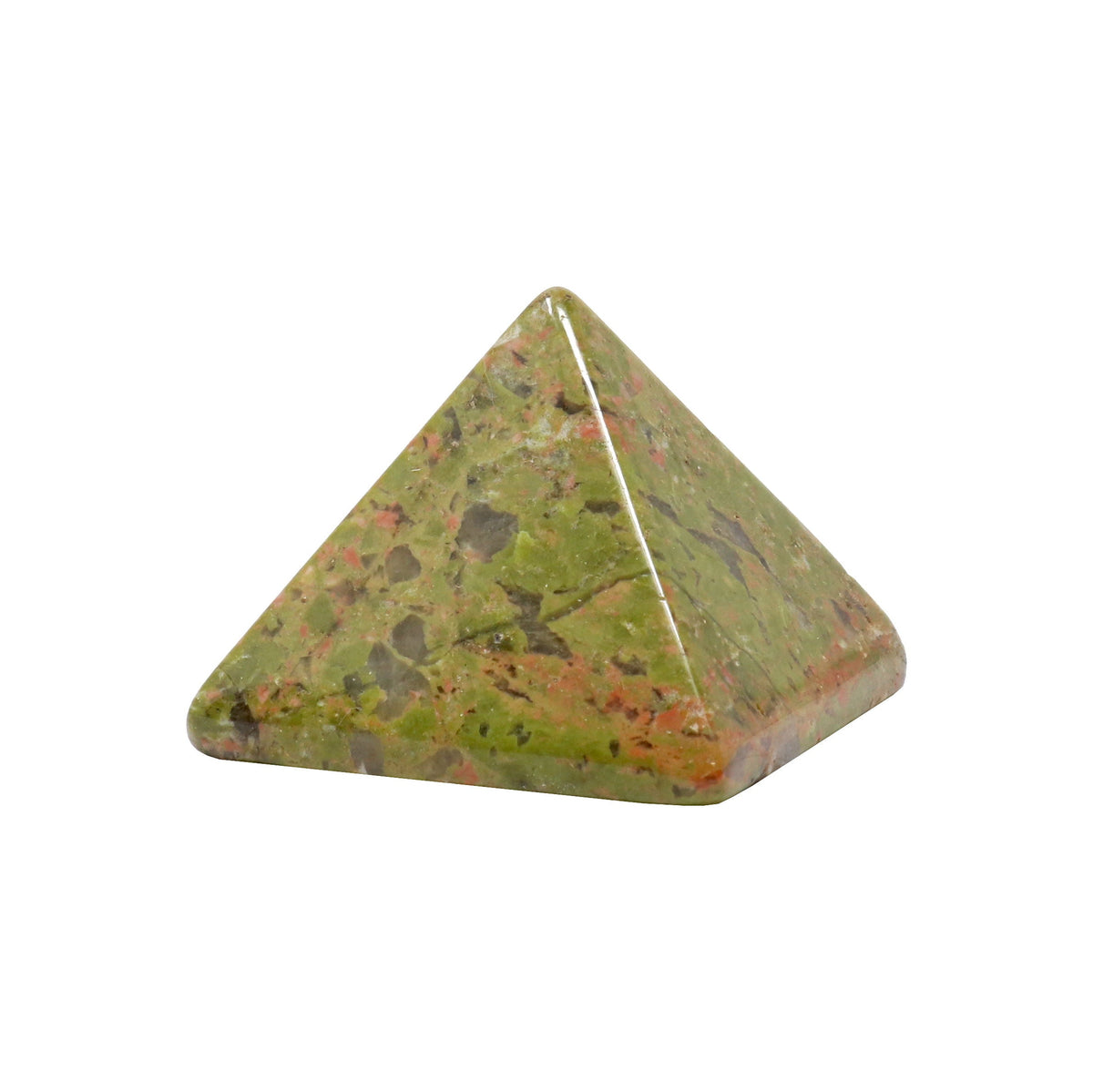 Unakite Pyramid 1" | Crystals & Minerals > Figurines | Wiccan Center