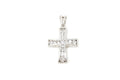 Vintage Cubic Zirconia Cross Sterling Silver Necklace Pendant | Jewelry > Necklaces > Pendants | Wiccan Center