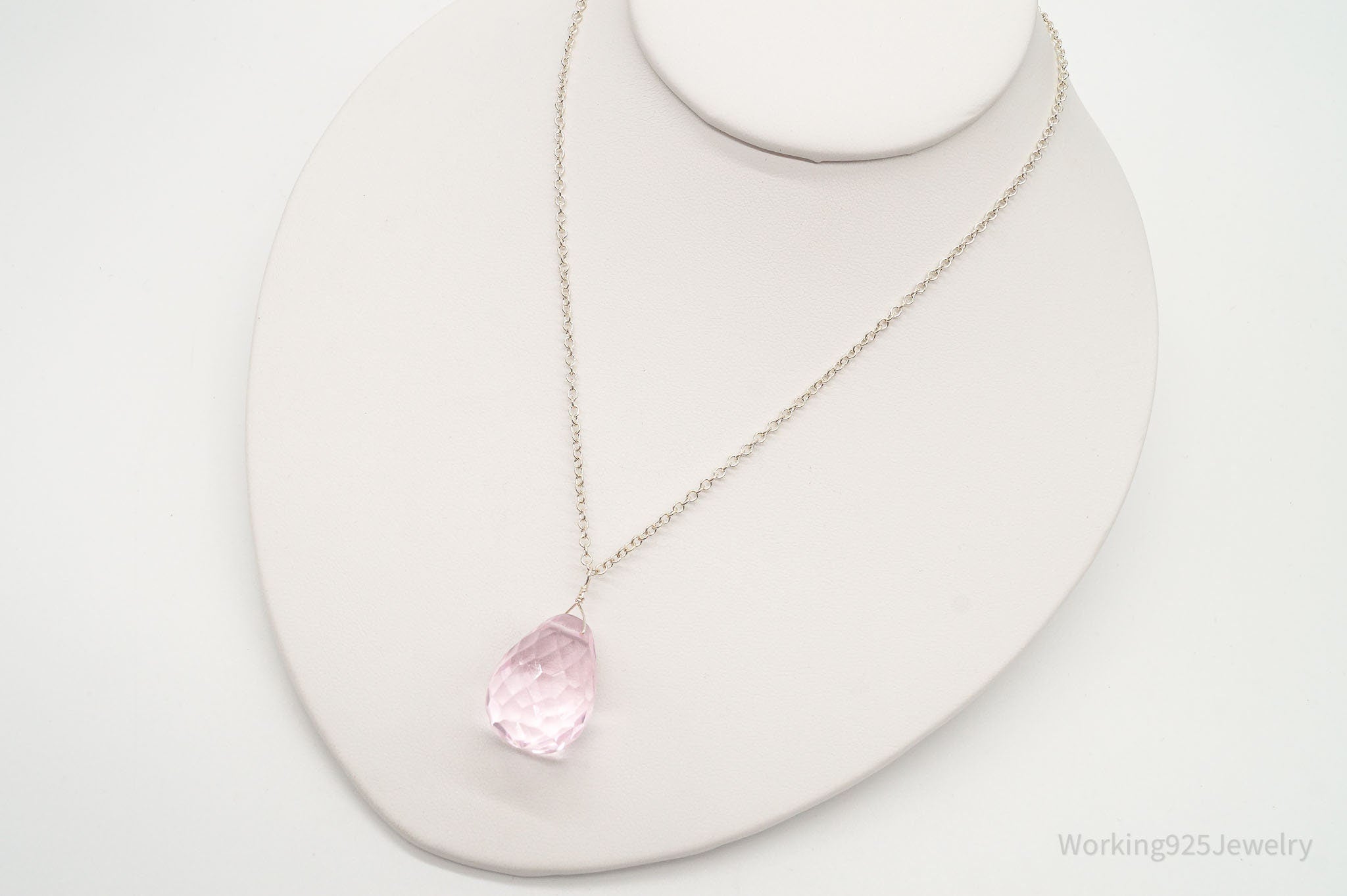 Sandy Designs Large Violet Crystal Sterling Silver Necklace | Jewelry > Necklaces > Pendants | Wiccan Center
