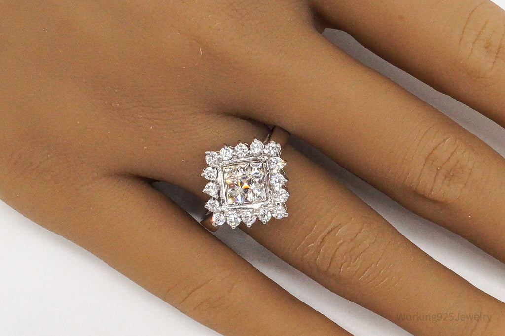 Vintage Cubic Zirconia Sterling Silver Ring - Size 8 | Jewelry > Rings | Wiccan Center