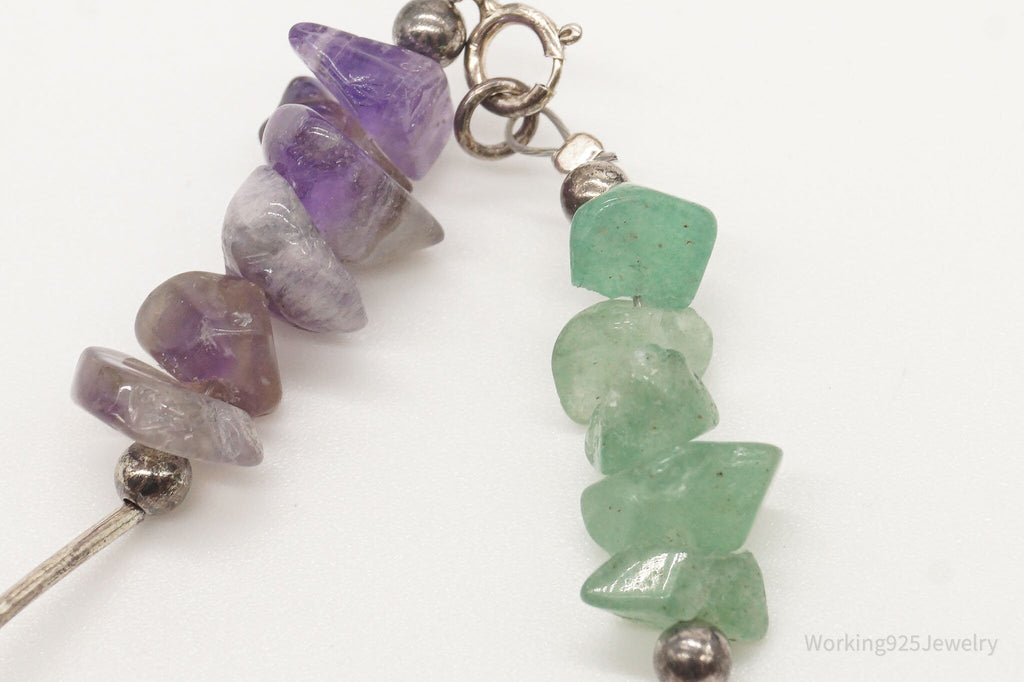 Vintage Multi Gemstone Sterling Silver Necklace | Jewelry > Necklaces > Pendants | Wiccan Center