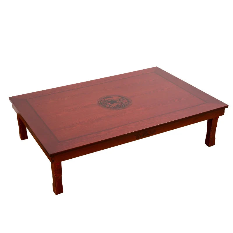 Korean Floor Table with Folding Legs (120 × 80 cm) – Asian Style Low Dining & Work Table