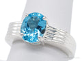 Vintage Blue Topaz Sterling Silver Ring - Size 6.75 | Jewelry > Rings | Wiccan Center
