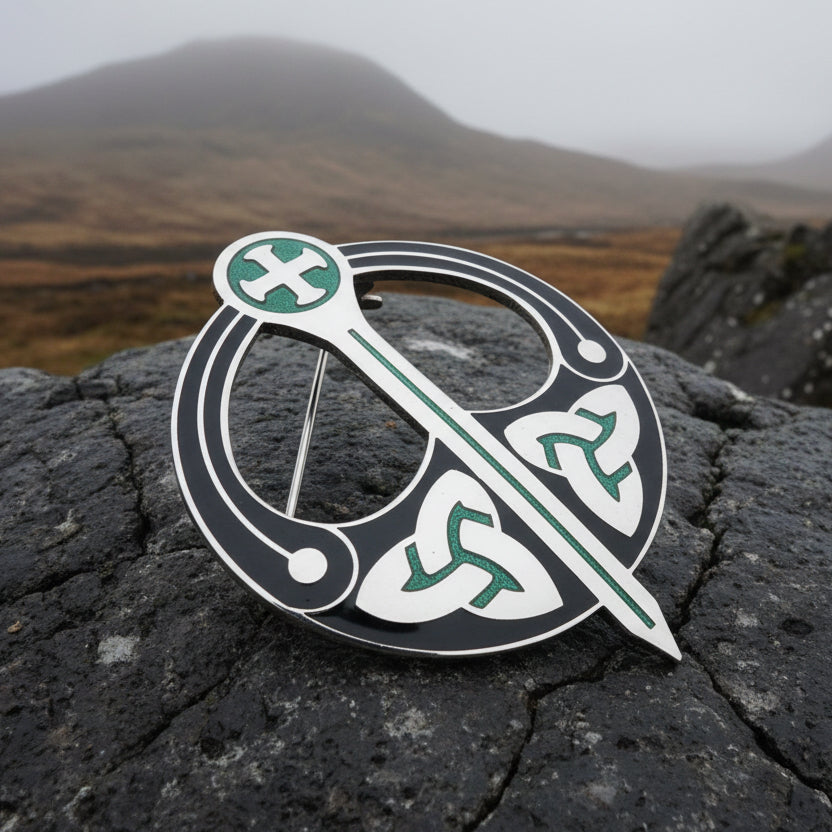 Enamel Celtic Trinity Knot Tara Brooch | Brooch | Wiccan Center