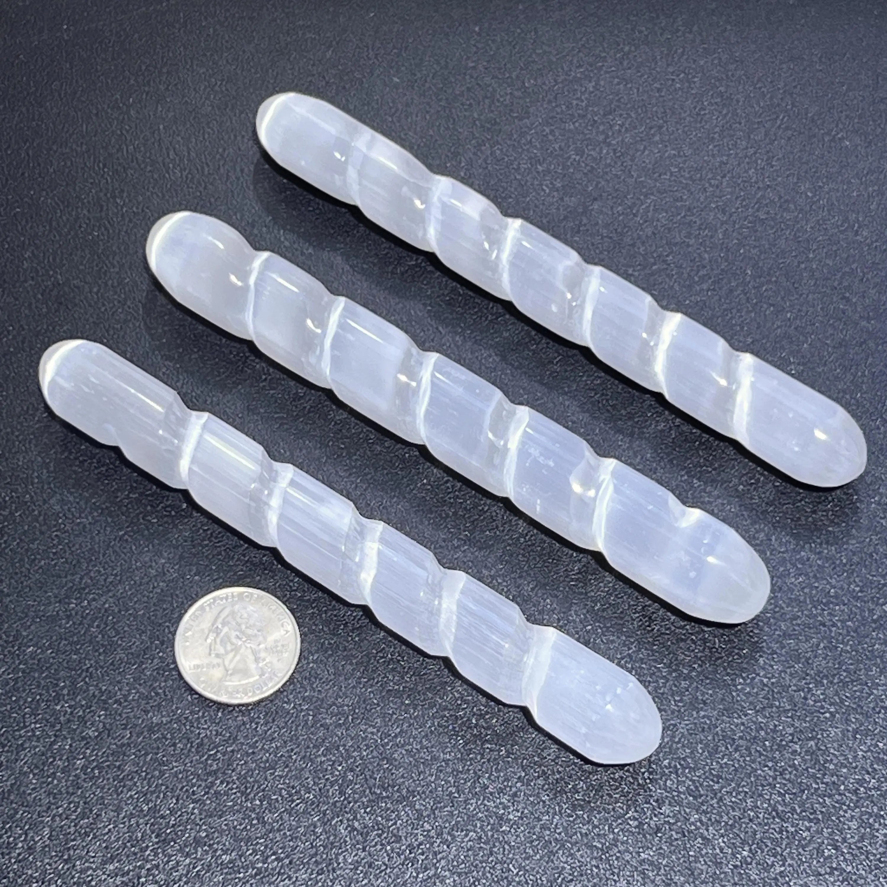 Selenite Satin Spar Crystal Spiral Wand Carving (5-6 Inches) | Home & Living > Spirituality & Religion > Prayer Beads & Charms > Metaphysical Crystals | Wiccan Center