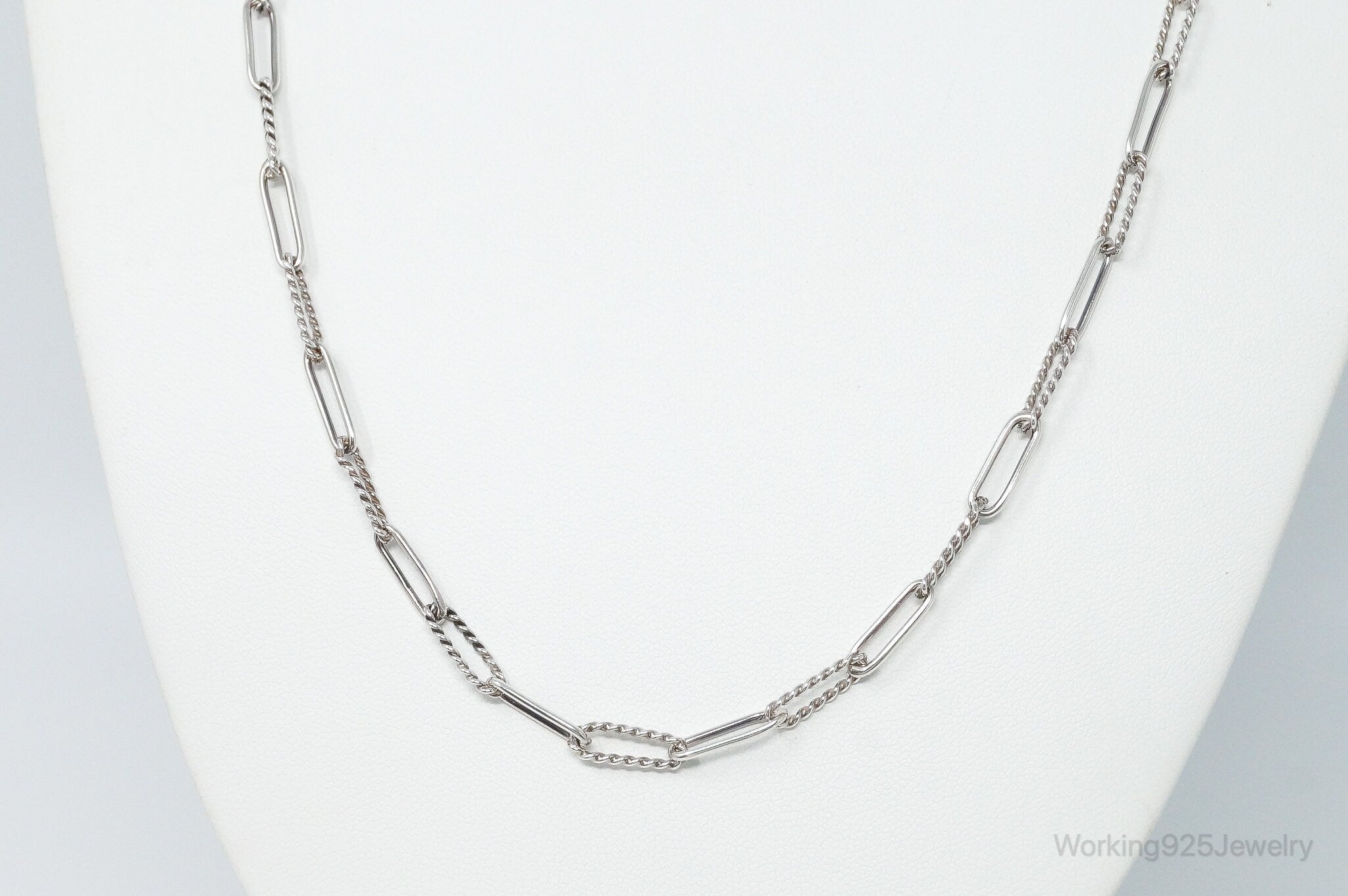 Vintage Modernist Link Sterling Silver Chain Necklace | Jewelry > Necklaces > Pendants | Wiccan Center