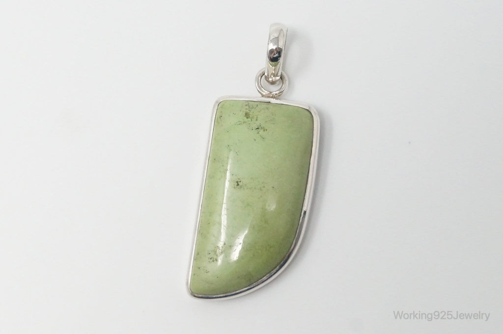 Large Designer Supreme Jewelers Green Turquoise Sterling Silver Necklace Pendant | Jewelry > Necklaces > Pendants | Wiccan Center