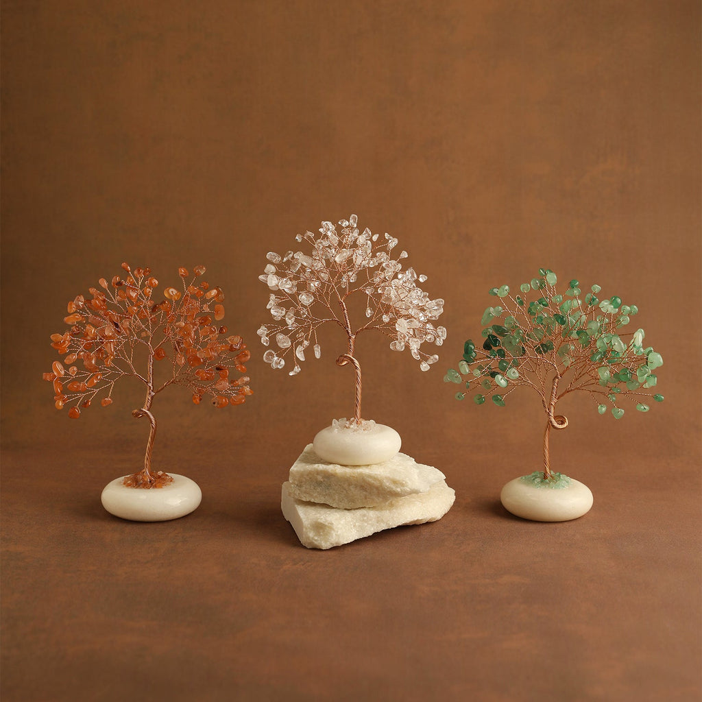 White Jade Base Crystal Tree | Crystal Tree | Wiccan Center