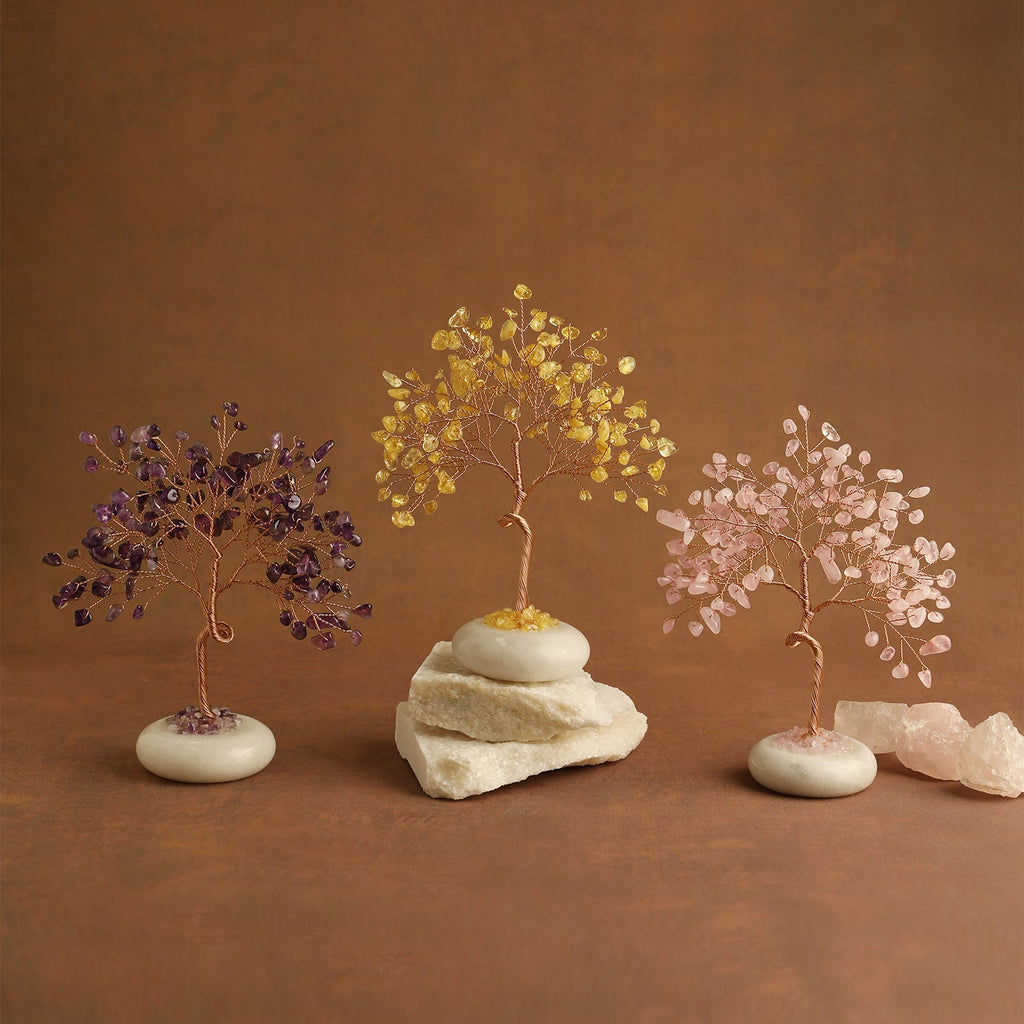 White Jade Base Crystal Tree | Crystal Tree | Wiccan Center