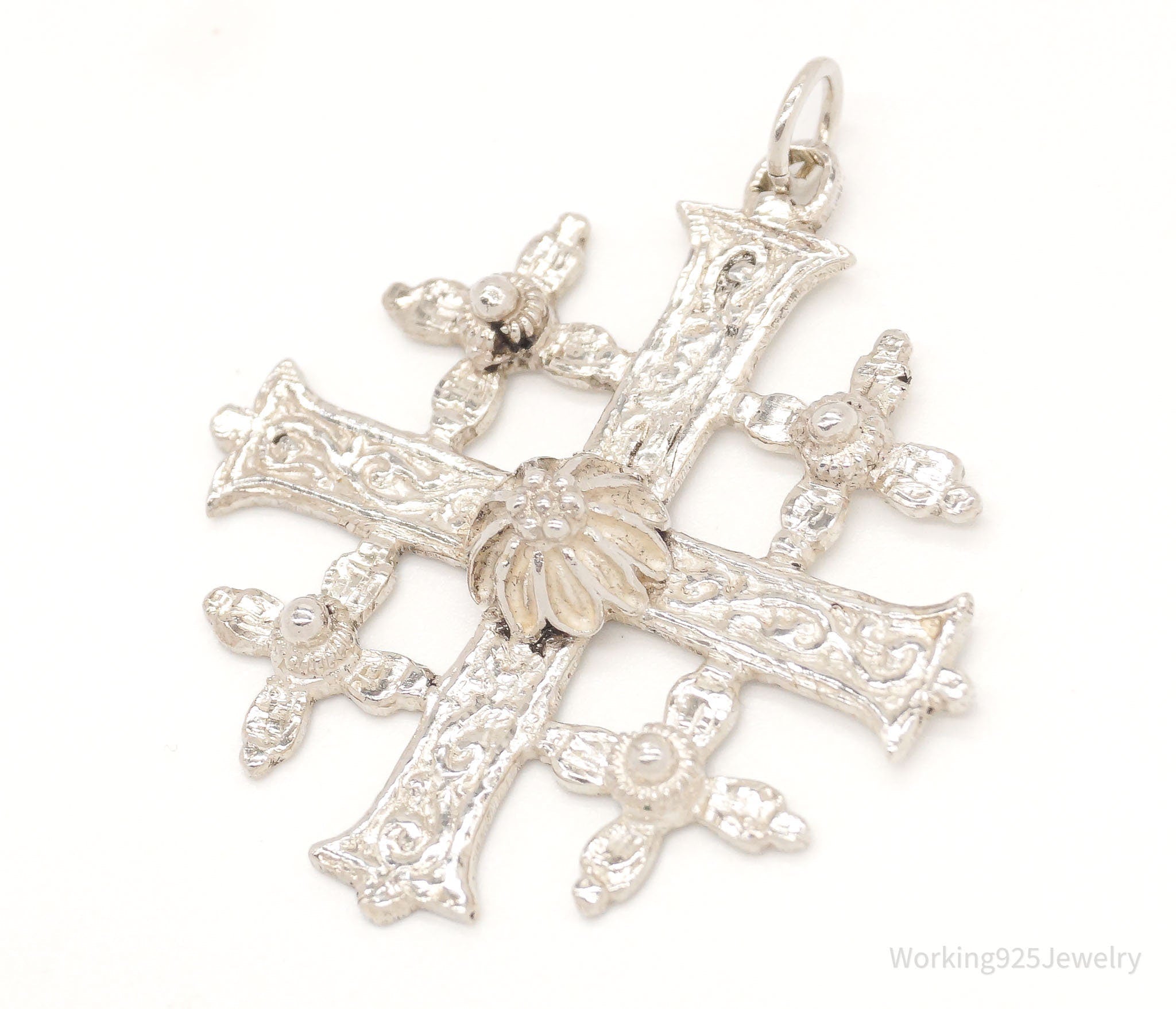 Vintage Large Jerusalem Cross 800 Silver Pendant | Jewelry > Necklaces > Pendants | Wiccan Center