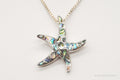 Vintage Paua Abalone Shell Starfish Sea Life Sterling Silver Necklace | Jewelry > Necklaces > Pendants | Wiccan Center