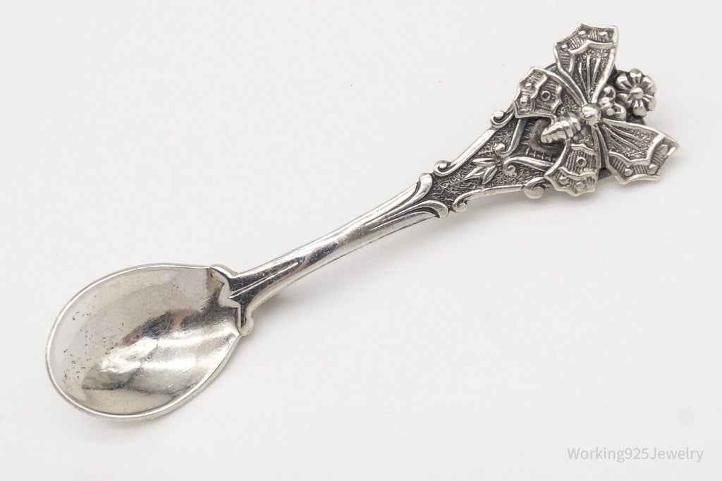 Antique Butterfly Sterling Silver Spoon Brooch Pin | Jewelry > Brooches, Pins & Clips | Wiccan Center