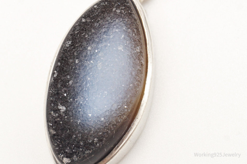 Vintage Large Druzy Quartz Sterling Silver Pendant | Jewelry > Necklaces > Pendants | Wiccan Center