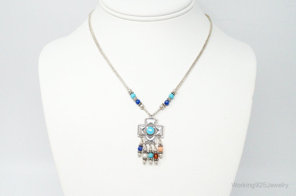 QT Turquoise Pendant On Carolyn Pollack Bead Sterling Silver Chain Necklace | Jewelry > Necklaces | Wiccan Center