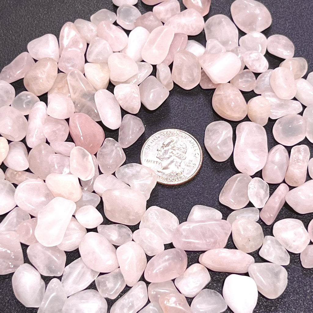 Pink Rose Quartz Small Tumbled Stones (By The Ounce or Pound) Wholesale | Home & Living > Home Decor > Home Accents > Rocks & Geodes | Wiccan Center