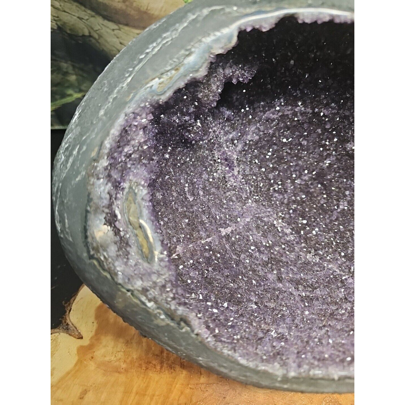 Raw Amethyst Money Bag Geode — 16.8 lbs, Abundance & Reiki Energy Crystal | CrystalCloud Company | Geodes & Clusters | Wiccan Center