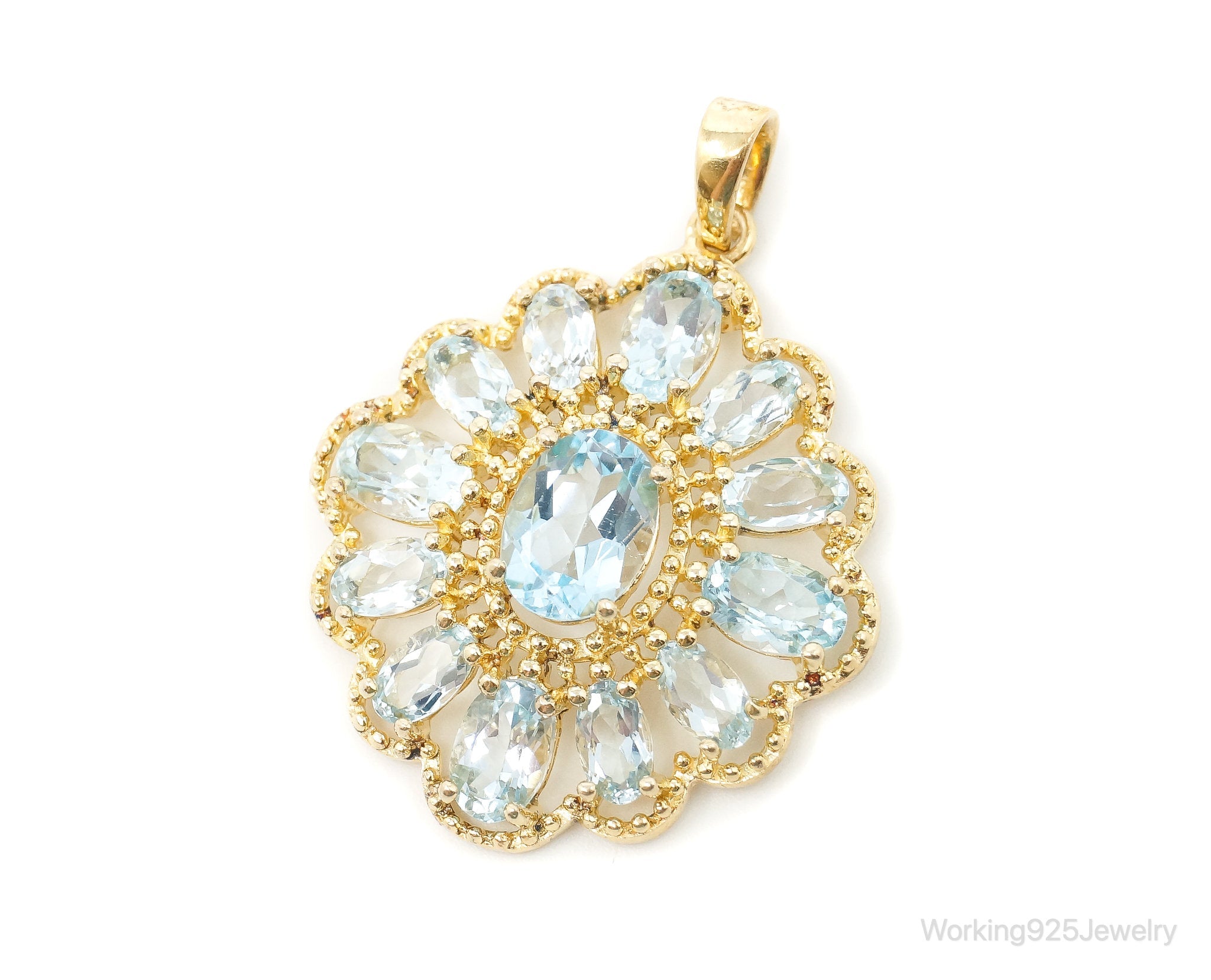 Designer Ross Simons Blue Topaz Gold Over Sterling Silver Pendant | Jewelry > Necklaces > Pendants | Wiccan Center