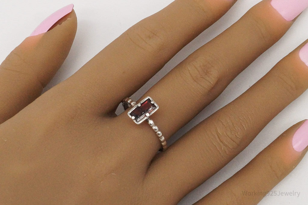 Vintage Israel Designer Paz PZ Garnet Sterling Silver Ring - Size 10.25 | Jewelry > Rings | Wiccan Center
