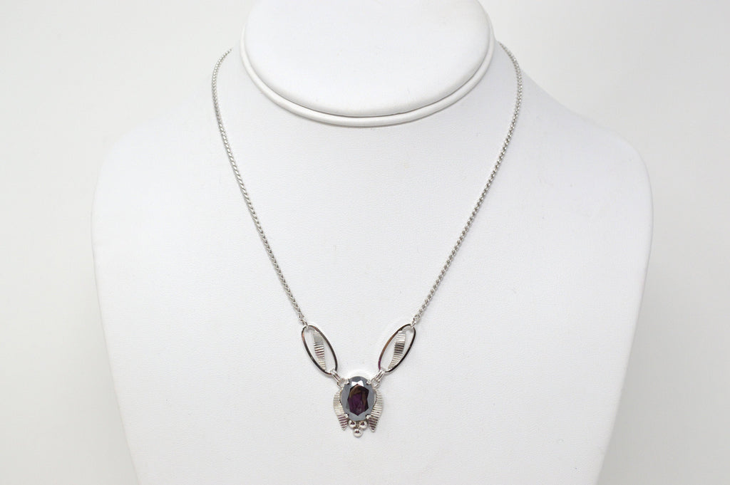 Vintage Designer Van Dell Hematite Sterling Silver Necklace - 16 Inch | Jewelry > Necklaces | Wiccan Center
